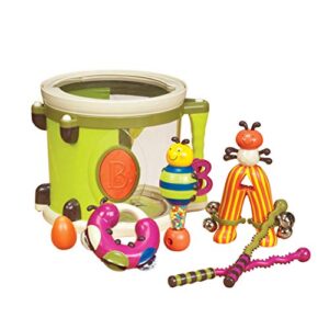 B. Toys – Parum Pum – Toy Drum Kit with 7 Musical Instruments for Kids 18 Months + (7-pcs)