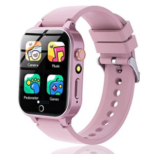Kids Smart Watch Boys Girls - Smart Watch for Kids Smartwatch HD Touchscreen Camera 26 Games Music Player Video Alarm Step Counter
