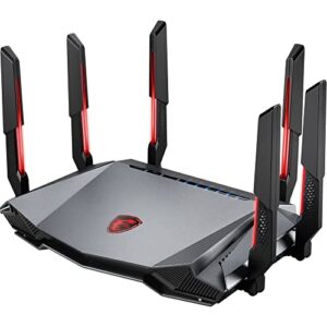 MSI RadiX AXE6600 WiFi 6E Tri-Band Gaming Router - Fast WLAN up to 6600 Mbps (6GHz