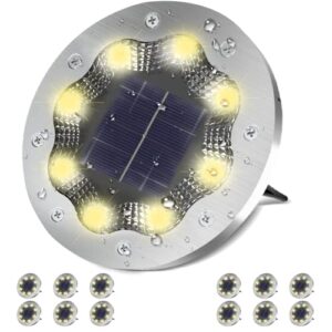 ATFUN Solar Ground Lights Outdoor IP66 Waterproof Garden Path