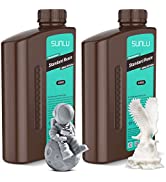SUNLU 3D Printer Resin, 2000g Fast Curing Resin Standard Photopolymer 3D Printing Liquid, 405nm U...