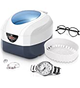Ultrasonic Cleaner 750ml Jewellery Cleaner Machine Glasses Sonic Cleaner with Cleaning Basket Dis...