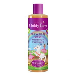 Childs Farm | Kids Hair & Body Wash 500ml | Blackberry & Organic Apple | Suitable for Dry