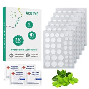 ACOTYE Pimple Patches 210PCS Hydrocolloid Patches Tea Tree Oil