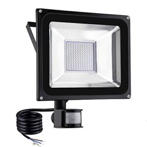 NIKEEYEN 100W Led Floodlight Waterproof IP65 Outdoor Security Lights with Motion Sensor