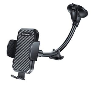 FLOVEME Car Phone Holder Windscreen Phone Holder for Cars Upgraded Long Arm Gooseneck Adjustable Car Phone Mount Compatible with iPhone 13 12 Pro Max Samsung Holder in Ca