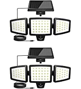 Lepro Solar Security Lights Outdoor Motion Sensor, 1000LM Solar Lights Outdoor with IP65 Waterpro...