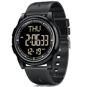 WIFORT Men Digital Watch Ultra-Thin and Wide-Angle Display