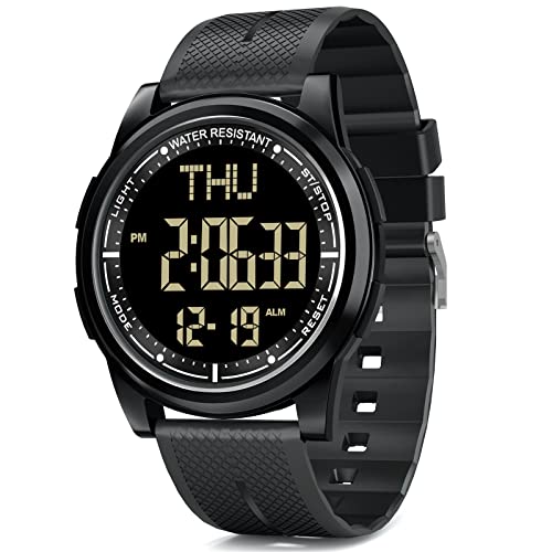 WIFORT Men Digital Watch Ultra-Thin and Wide-Angle Display
