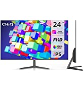 CHiQ 24 Inch FHD Computer Monitor,IPS Panel,Metal Frameless,1080p,LED,75Hz,Ultra Slim, HDMI,VGA,A...