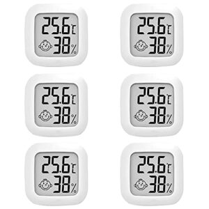 6 PCS LCD Digital Hygrometer Thermometer
