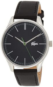 Lacoste Analogue Quartz Watch for Men with Black Leather Strap - 2011047