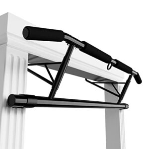 JX FITNESS Door Frame Pull up Bar Doorway Chin up Bar with Padded Handles Foldable for Home Gym