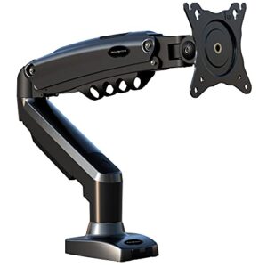 Invision Single Monitor Arm Desk Mount for 19 to 32 Inch Screens - VESA 75 & 100mm Stand Desk Clamp - Tool Free Height Adjustment with Tilt Swivel Rotate - Increased Load Capacity from 2-9kg (MX200)