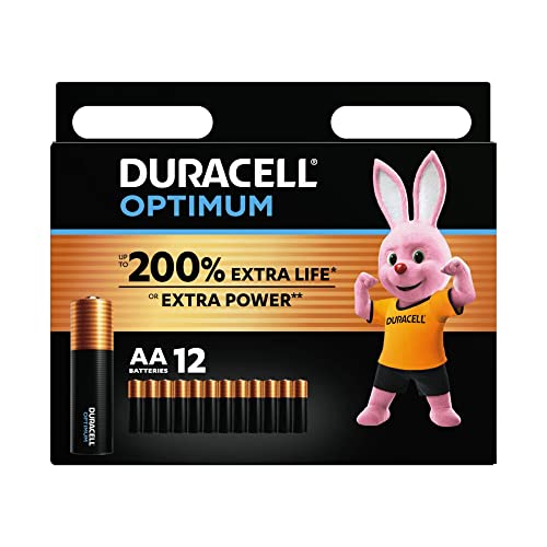 Duracell Optimum AA Alkaline Batteries [Pack of 12] 1.5 V LR6 MX15