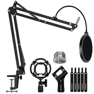 InnoGear Microphone Stand Mic Arm Suspension Boom Scissor Arm Stand with Shock Mount