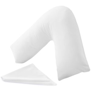 MH Traders Soft Support V Pillow with Pillowcase. Orthopedic support pillow for neck