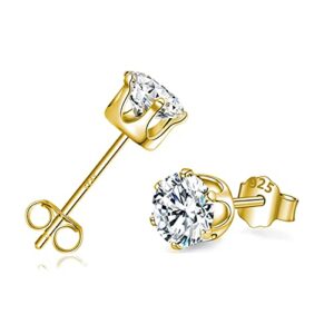 18K Gold Stud Earrings