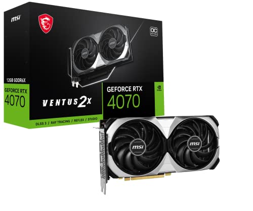 MSI GeForce RTX 4070 VENTUS 2X 12G OC Graphics Card - RTX 4070 GPU