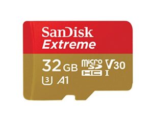 SanDisk Extreme 32 GB microSDHC Memory Card + SD Adapter with A1 App Performance + Rescue Pro Deluxe