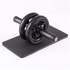 H&S Ab Abdominal Exercise Roller With Extra Thick Knee Pad Mat - Body Fitness Strength Training Machine AB Wheel Gym Tool
