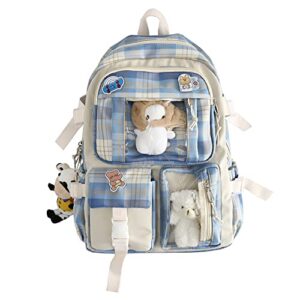Kawaii Backpack With Kawaii Pin And Accessories