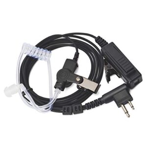 HYS Covert Acoustic Tube Security Bodyguard Earpiece Headset PTT Mic Compatible With Motorola CP040 DP1400 GP68 GP88 GP300 CT150 Pro1150 Hyera Midland 2 Way Radio