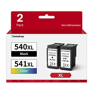 Tomokep Remanufactured 540XL 541XL Twin Pack Compatible for Canon PG-540 CL-541 Ink Cartridges
