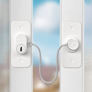 Window Safety Lock AOSITE 2 Packs Versatile Window Restrictor Self Adhesive for UPVC No Drilling Window Locks