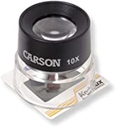 Carson PO-55 MiniBrite 5x Pocket Magnifier with Built-In LED Light and Sliding Case, Black