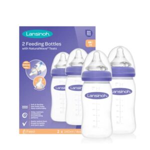 Lansinoh Baby Bottle Pack of 2 with NaturalWave Teat (240 ml)