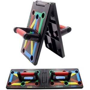 Cretee 12 in 1 foldable Push Up Rack Board Train Gym Fitness System Workout Exercise Stands for Body Training