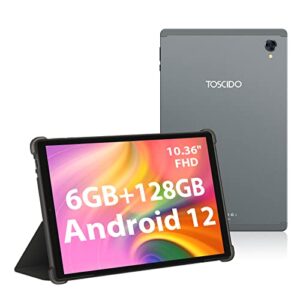 TOSCiDO Tablet 10.36 Inch Android 12 Octa Core 2Ghz