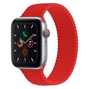 TopPerfekt Solo Loop Woven Pattern Silicone Bracelet with AppleWatch Strap 38/40/41/42/44/45/49mm Comfortable and Breathable Sport Wristband with Classic Clasp for iWatch Series Ultra SE 8 7 6 5 4 3 2