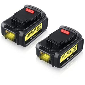 PDstation【2 Pack】 DCB-184 18V 20V MAX XR 5Ah Li-ion Replacement Battery for Dewalt Battery 18V DCB200 DCB180 DCB181 DCB-182 DCB-184 DCB201 XR DCB-205-2 DCB-205 DCB203 for Dewalt 18V Battery