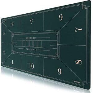 SLOWPLAY Nash 240x120 cm Texas Hold'em Poker Mat | Portable Poker Table Top with Art Deco Layout Print