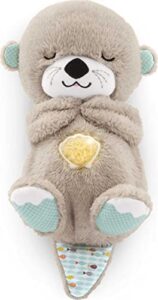 Fisher-Price Soothe 'n' Snuggle Otter - Plush Toy with 11 Sensory Features - Soft Music & Lights - Rhythmic Breathing Motion - Gift for Newborns+