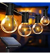 Joomer Solar Outdoor Lichterkette 9.9M mit 25+1 PCS G40 Lichterkette Glühbirnen Außen 4 Modi Wett...