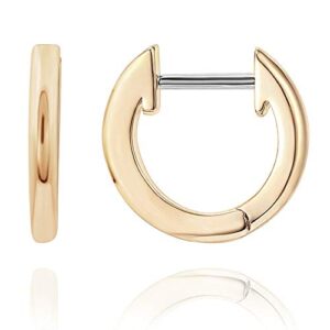 PAVOI Women's 14K Gold Plated Cuff Earrings Huggie Stud | Small Hoop Earrings