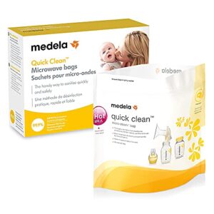 Medela Quick Clean Microwave Bags - Fast and convenient cleaning of breast pump parts or accessories