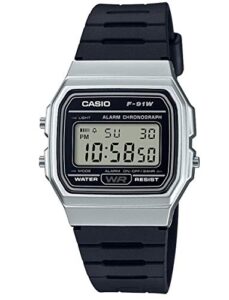 Casio Unisex Watch in Resin/Acrylic Glass with Date Display and LED Light - Water Resistance & Alarm