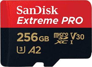 SanDisk 256GB Extreme PRO microSDXC card + SD adapter + RescuePRO Deluxe