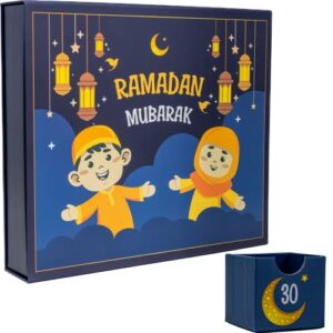 Eid Advent Calendar 2023 - Reusable Eid Calendar - Eid Calendar 2023 - Eid Decorations for Home - Ramadan Countdown Calendar for Kids - Islamic Gifts - UK Selle