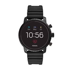 Fossil Men's Gen 4 Smartwatch Explorist HR Black Silicone with Activity Tracker