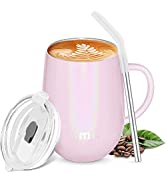 Amazon Brand - Umi Coffee Cup with Handle,360ml Stainless Steel Coffee Mug for Hot Cold Drinks,Do...