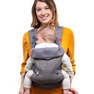 You+Me 4-in-1 Baby Carrier from Newborn to Toddler (8-32lbs) - Convertible Infant Front and Backpack Carrier - Ergonomic 4-Position Cool Air Mesh Carrie