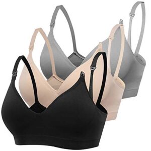 Derssity Women's Wireless Nursing Bra Comfy Sleeping Bra Soft Maternity Bra for Breastfeeding