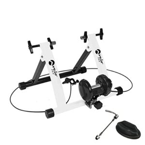 Velo Pro Turbo Trainer - Variable Resistance Magnetic Indoor Bike Trainer for Road & Mountain Bicycles - Stationary Exercise Bike Training Stand - Folding Steel Frame - 26" - 28"