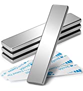 FINDMAG 4 Pack Strong Magnet, 60 x 10 x 3 mm Black Magnets Strong, Magnetic Strips, Bar Magnets, ...