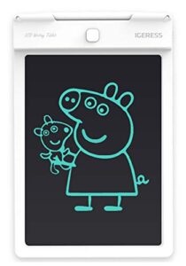 IGERESS Newest White 9 inch LCD Writing Tablet Electronic Writing Board Digital Drawing Board Graphic Drawing Tablet Durable (White) &hellip;
